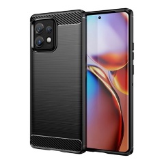 Motorola Edge 40 Pro Gigapack szilikon telefonvédő ütésállóság, karbon minta, FEKETE