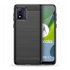 Motorola Moto E13 Gigapack szilikon telefonvédő ütésállóság, karbon minta, FEKETE