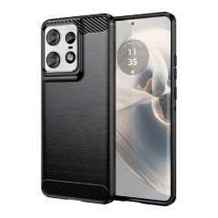 Motorola Edge 50 Pro 5G Gigapack Szilikon telefonvédő ütésállóság, karbon minta, FEKETE Motorola Edge 50 Pro 5G Gigapack Szilikon telefonvédő ütésállóság, karbon minta, FEKETE