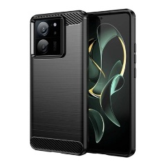 Xiaomi 13T Pro Gigapack szilikon telefonvédő ütésállóság, karbon minta, FEKETE Xiaomi 13T Pro Gigapack szilikon telefonvédő ütésállóság, karbon minta, FEKETE