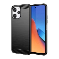 Redmi 12 Gigapack Szilikon telefonvédő ütésállóság, karbon minta, FEKETE Redmi 12 Gigapack Szilikon telefonvédő ütésállóság, karbon minta, FEKETE