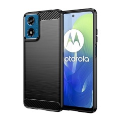 Motorola Moto E14 4G Gigapack Szilikon telefonvédő ütésállóság, karbon minta, FEKETE Motorola Moto E14 4G Gigapack Szilikon telefonvédő ütésállóság, karbon minta, FEKETE