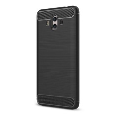 Huawei Mate 10 Gigapack szilikon telefonvédő ütésállóság, karbon minta, FEKETE