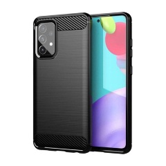 Samsung A23 5G Gigapack Szilikon telefonvédő ütésállóság, karbon minta, FEKETE