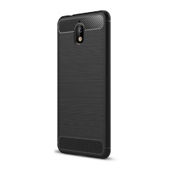 Nokia 3.1 Gigapack szilikon telefonvédő ütésállóság, karbon minta, FEKETE