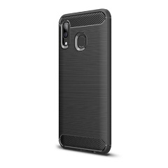 Samsung A20 Gigapack Szilikon telefonvédő ütésállóság, karbon minta, FEKETE Samsung A20 Gigapack Szilikon telefonvédő ütésállóság, karbon minta, FEKETE