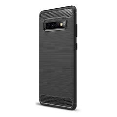 Samsung S10 Plus Gigapack szilikon telefonvédő ütésállóság, karbon minta, FEKETE Samsung S10 Plus Gigapack szilikon telefonvédő ütésállóság, karbon minta, FEKETE