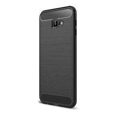 Samsung J4 Plus Gigapack szilikon telefonvédő ütésállóság, karbon minta, FEKETE