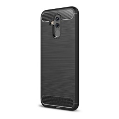 Huawei Mate 20 Lite Gigapack szilikon telefonvédő ütésállóság, karbon minta, FEKETE