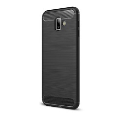 Samsung J6 Plus Gigapack szilikon telefonvédő ütésállóság, karbon minta, FEKETE