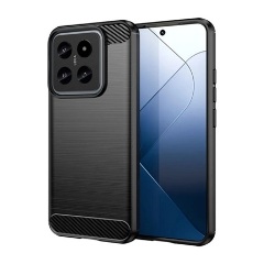 Xiaomi 14 5G Gigapack Szilikon telefonvédő ütésállóság, karbon minta, FEKETE