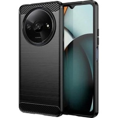 Redmi A3 4G Gigapack Szilikon telefonvédő ütésállóság, karbon minta, FEKETE