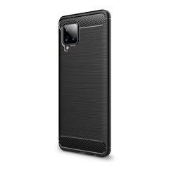 Samsung A42 5G Gigapack szilikon telefonvédő ütésállóság, karbon minta, FEKETE