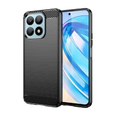 Honor X8a GIGAPACK szilikon telefonvédő ütésállóság, karbon minta, FEKETE