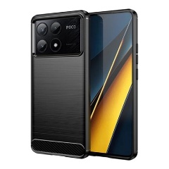 Xiaomi Poco X6 Pro 5G GIGAPACK Szilikon telefonvédő ütésállóság, karbon minta, FEKETE