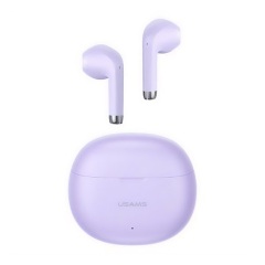 USAMS RHYMBO Bluetooth fülhallgató SZTEREO v5.3, zajszűrő + töltőtok, LILA
