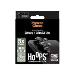 Samsung S25 Ultra PANZERGLASS HOOPS CERAMIC kameravédő üveg 9H + segédkeret ÁTLÁTSZÓ