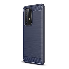 Huawei P40 Pro 5G Gigapack szilikon telefonvédő ütésállóság, karbon minta, SÖTÉTKÉK Huawei P40 Pro 5G Gigapack szilikon telefonvédő ütésállóság, karbon minta, SÖTÉTKÉK