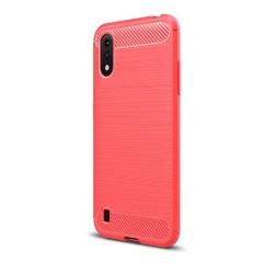 Samsung A01 Gigapack szilikon telefonvédő ütésállóság, karbon minta, PIROS Samsung A01 Gigapack szilikon telefonvédő ütésállóság, karbon minta, PIROS