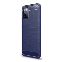 Samsung A02s Gigapack szilikon telefonvédő ütésállóság, karbon minta, SÖTÉTKÉK