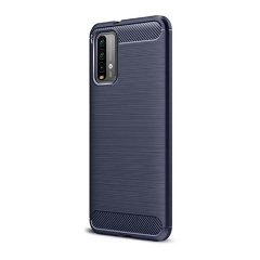 Redmi 9T Gigapack Szilikon telefonvédő ütésállóság, karbon minta, SÖTÉTKÉK