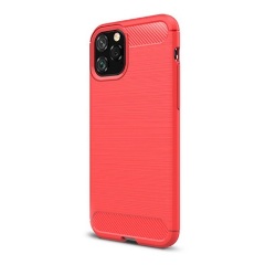 iPhone 11 Pro Gigapack szilikon telefonvédő ütésállóság, karbon minta, PIROS