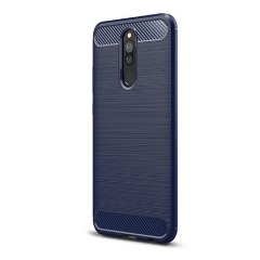 Redmi 8A Gigapack Szilikon telefonvédő ütésállóság, karbon minta, SÖTÉTKÉK
