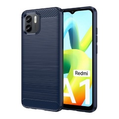 Redmi A2 Gigapack Szilikon telefonvédő ütésállóság, karbon minta, SÖTÉTKÉK