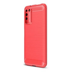 Honor X10 5G Gigapack szilikon telefonvédő ütésállóság, karbon minta, PIROS