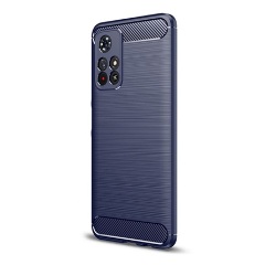Xiaomi Poco M4 Pro 5G Gigapack szilikon telefonvédő ütésállóság, karbon minta, SÖTÉTKÉK Xiaomi Poco M4 Pro 5G Gigapack szilikon telefonvédő ütésállóság, karbon minta, SÖTÉTKÉK