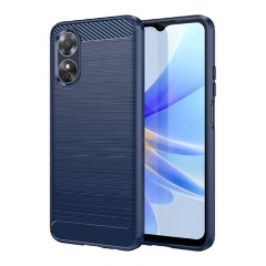Oppo A17 Gigapack szilikon telefonvédő ütésállóság, karbon minta, SÖTÉTKÉK