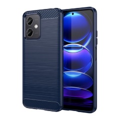 Redmi Note 12 5G Gigapack Szilikon telefonvédő ütésállóság, karbon minta, SÖTÉTKÉK