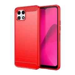 T Phone 2 5G Gigapack Szilikon telefonvédő ütésállóság, karbon minta, PIROS T Phone 2 5G Gigapack Szilikon telefonvédő ütésállóság, karbon minta, PIROS