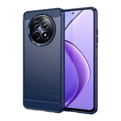 Realme 12x 5G Gigapack Szilikon telefonvédő ütésállóság, karbon minta, SÖTÉTKÉK