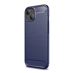 iPhone 14 Plus Gigapack szilikon telefonvédő ütésállóság, karbon minta, SÖTÉTKÉK