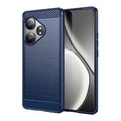 Realme GT 6T 5G Gigapack Szilikon telefonvédő ütésállóság, karbon minta, SÖTÉTKÉK Realme GT 6T 5G Gigapack Szilikon telefonvédő ütésállóság, karbon minta, SÖTÉTKÉK