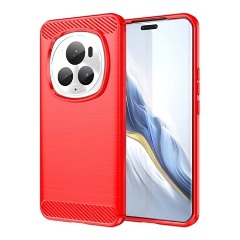 Honor Magic6 Pro 5G Gigapack Szilikon telefonvédő ütésállóság, karbon minta, PIROS