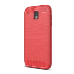 Samsung J5 (2017) Gigapack Szilikon telefonvédő ütésállóság, karbon minta, PIROS