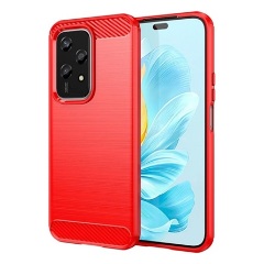 Honor 200 Lite 5G Gigapack Szilikon telefonvédő ütésállóság, karbon minta, PIROS