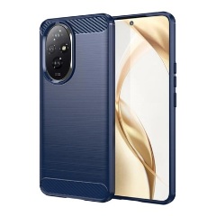 Honor 200 5G Gigapack Szilikon telefonvédő ütésállóság, karbon minta, SÖTÉTKÉK