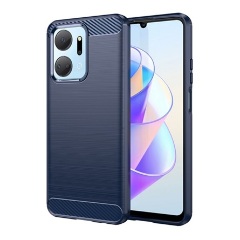 Honor X7a Gigapack szilikon telefonvédő ütésállóság, karbon minta, SÖTÉTKÉK