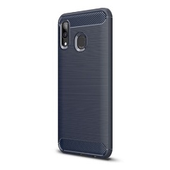 Samsung A20 Gigapack Szilikon telefonvédő ütésállóság, karbon minta, SÖTÉTKÉK Samsung A20 Gigapack Szilikon telefonvédő ütésállóság, karbon minta, SÖTÉTKÉK