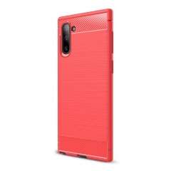 Samsung Note 10 Gigapack szilikon telefonvédő ütésállóság, karbon minta, PIROS