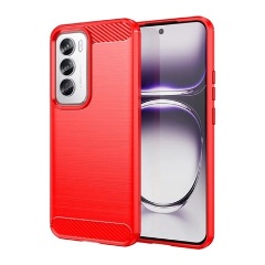 Oppo Reno 12 Pro 5G Gigapack Szilikon telefonvédő ütésállóság, karbon minta, PIROS