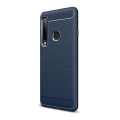 Samsung A9 (2018) Gigapack Szilikon telefonvédő ütésállóság, karbon minta, SÖTÉTKÉK