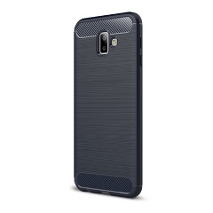 Samsung J6 Plus Gigapack szilikon telefonvédő ütésállóság, karbon minta, SÖTÉTKÉK