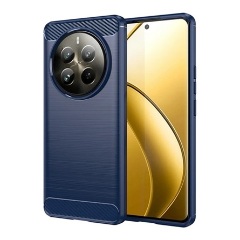 Realme 12 Pro Plus 5G Gigapack Szilikon telefonvédő ütésállóság, karbon minta, SÖTÉTKÉK
