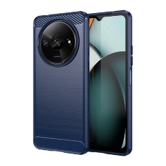 Redmi A3 4G Gigapack Szilikon telefonvédő ütésállóság, karbon minta, SÖTÉTKÉK
