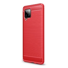 Samsung A42 5G Gigapack szilikon telefonvédő ütésállóság, karbon minta, PIROS