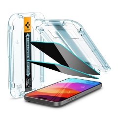 iPhone 16 5G SPIGEN EZ FIT képernyővédő üveg 2db 2.5D, 9H + segédkeret, ÁTLÁTSZÓ